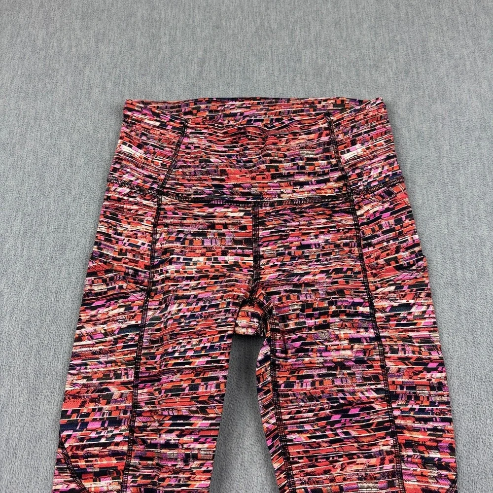 Lululemon Leggings Women 4‎ Orange Flash Pleat Fast Free Tight 25